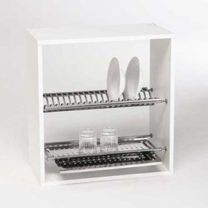 Scolapiatti ad incasso con telaio